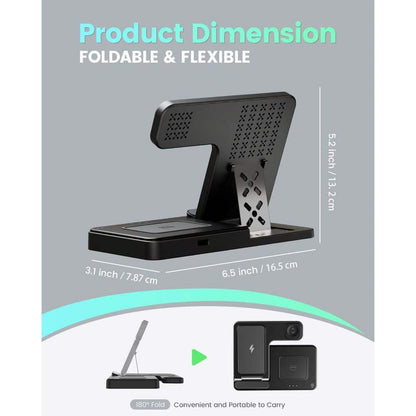Wireless Charger Iphone Charging Station: 3 in 1 Charger Stand Multiple Devices for Apple